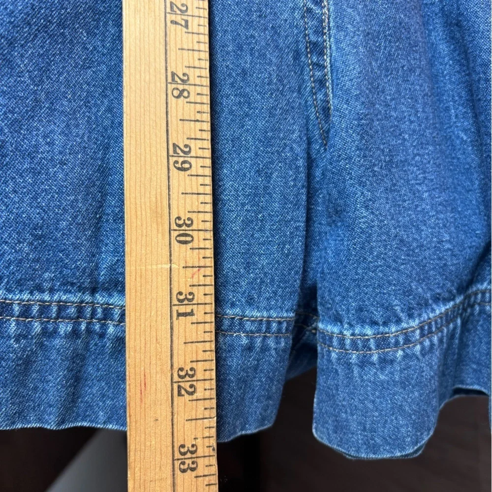 St. John’s Bay Vintage Denim Romper Shorts with Belt NWT